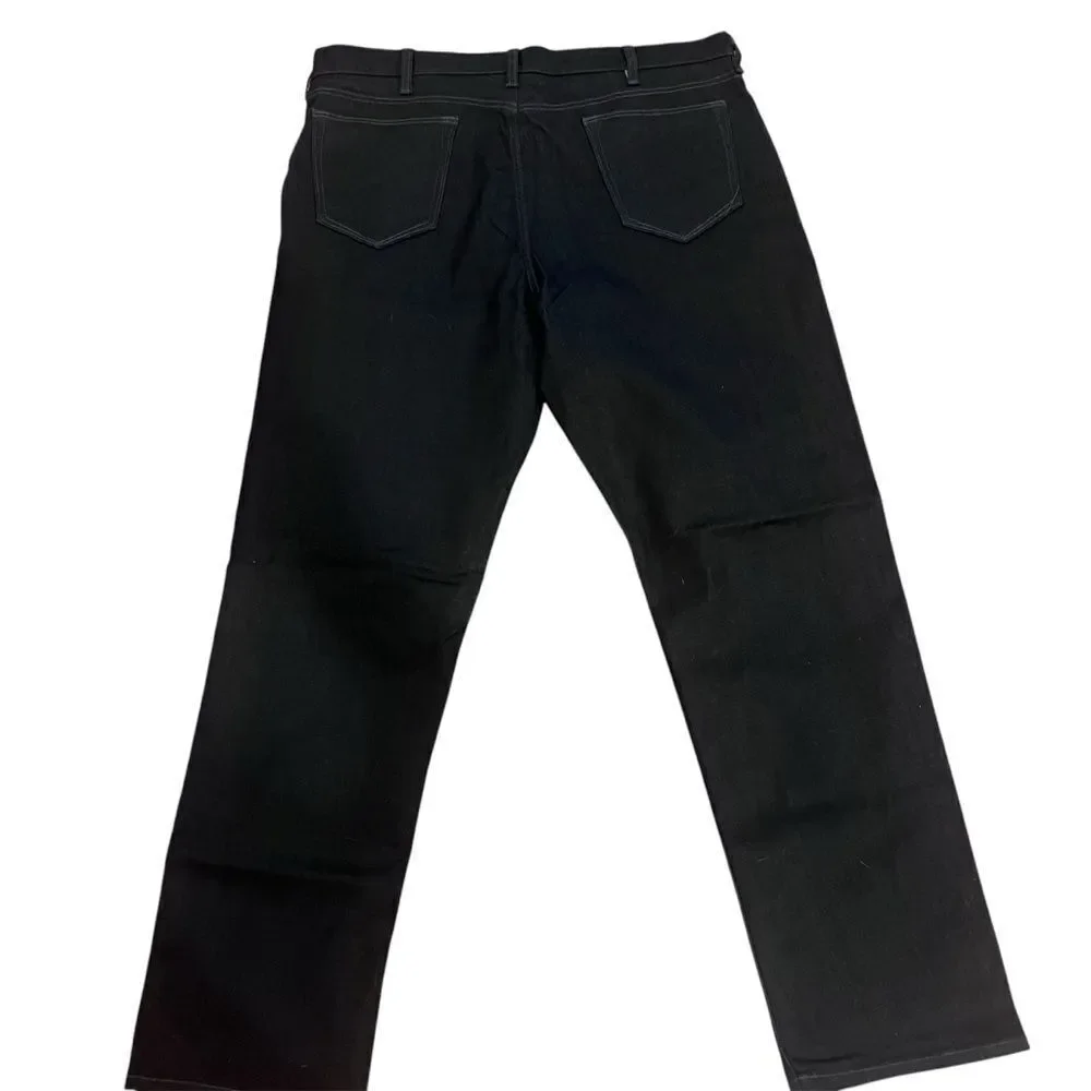 NWOT Banana Republic Men's traveler jeans taper fit size 42x34 dark wash - Picture 3 of 12